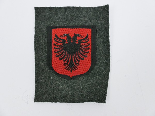 Sleeve badge Freiwilligen Waffen SS Albania on fabric field blouse