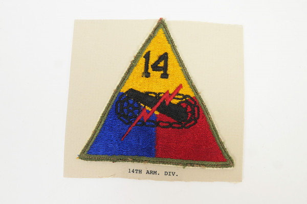 US ARMY WW2 patch sleeve badge 14th Armored Division Panzerdivision 1941-1947