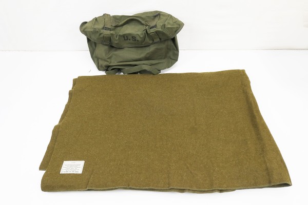 #6 US Pack Field Cargo M-1945 Bag + US Wool virgin Blanket Blanket