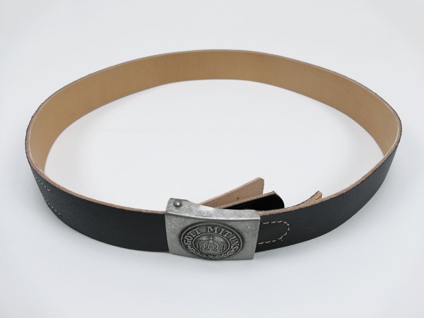 WK1 Prussia belt / belt strap leather belt 1911 Posen (black/nature)