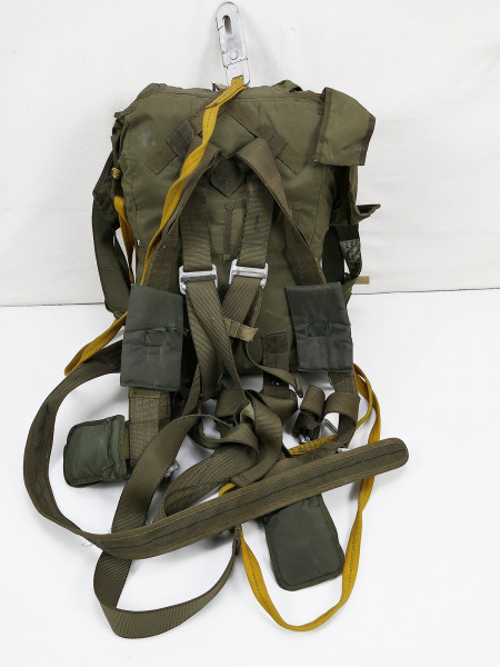 US Parachute 35 ft. Dia. Troop Back automatic parachute with harness