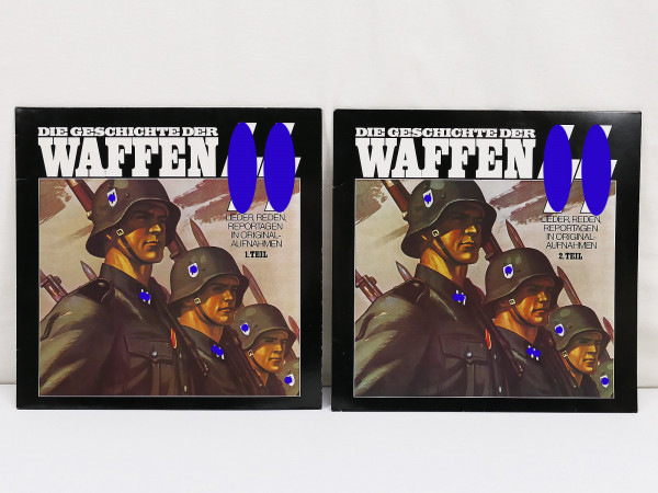 RARE: 2x sound document Zeitgeschichte Die Geschichte der Waffen SS LP part 1+2 Schallplatte