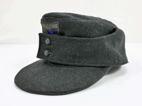 Wehrmacht M43 field cap Italian wool cloth bluish with trapeze effects size 59 with RBNr.