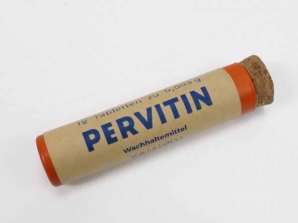 1x empty packaging Pervitin tablets Wehrmacht Wachhaltemittel