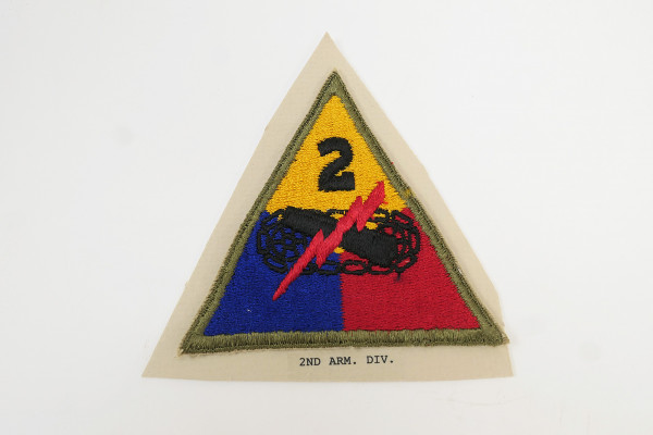 US ARMY WW2 Patch Sleeve Badge 2nd Armored Division Panzer Division 1941-1947