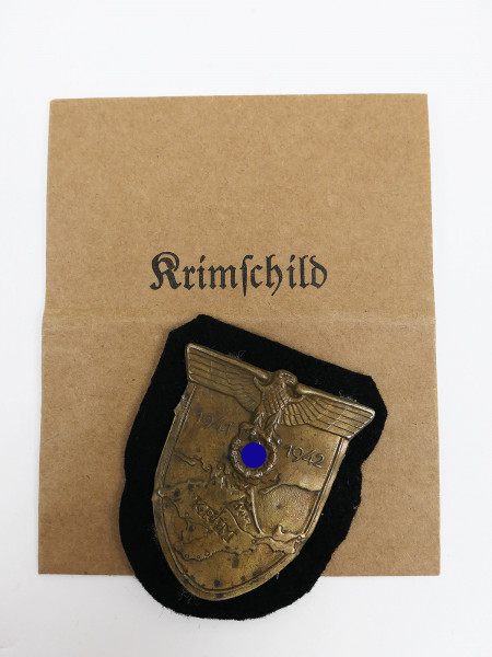 Wehrmacht sleeve label Crimea 1941 1942 Crimean label for tank jacket with award bag