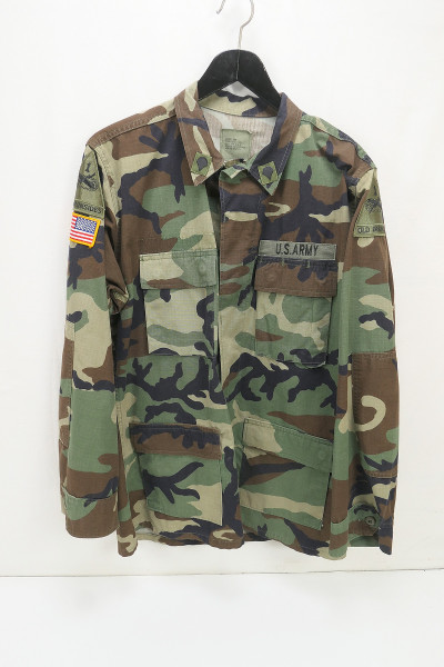 US Army Field Shirt Coat Hot Weather Camouflage Woodland - Rip Stop - Medium Long