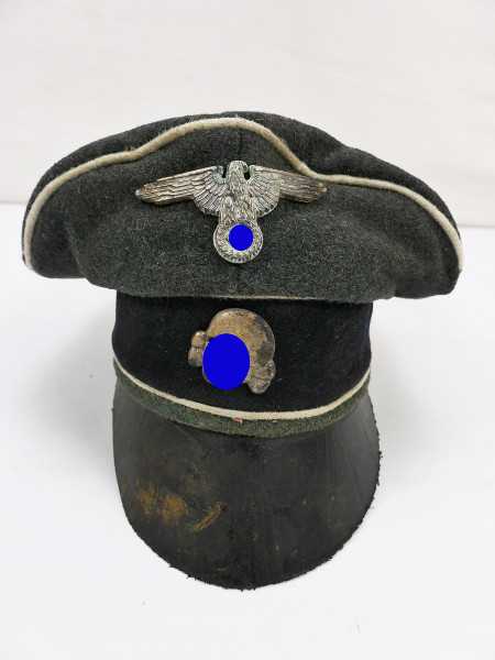 Waffen SS VT peaked cap Crusher Cap size 60 with metal effects Unique