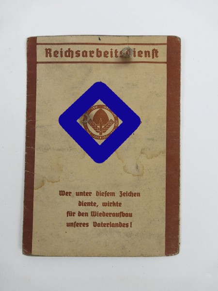 Original passport Reichsarbeitsdienst / Arbeitsdienstpaß / RAD member 1935/36