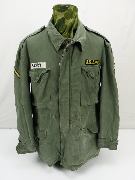 Original US M-1951 Field Jacket Coat Man's cotton olive size MEDIUM M-51