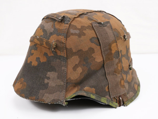 Waffen SS steel helmet helmet cover oak leaves helmet camouflage cover made of original camouflage fabric