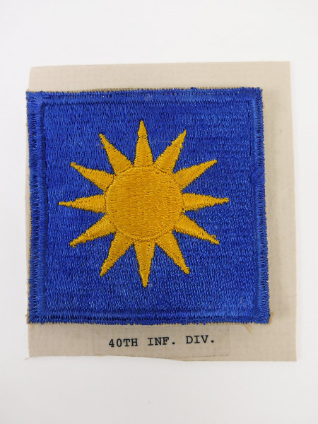 Original US ARMY WW2 Infantry Division Badge Patch - 40th Infantry Division Badge