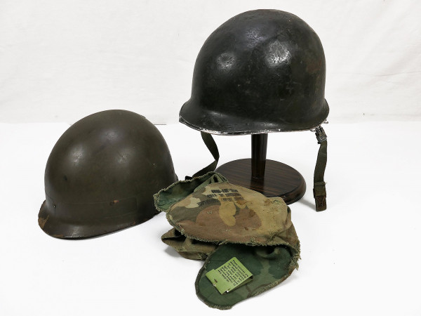 US M1 steel helmet Vietnam with original TWILL Mitchell helmet cover + helmet fiber liner