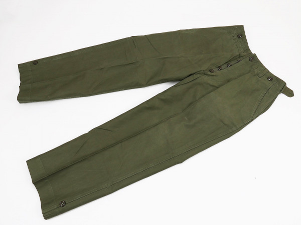 Single piece ORIGINAL US ARMY M-1943 Trousers Field Cotton O.D. W30/I30 Trousers WW2