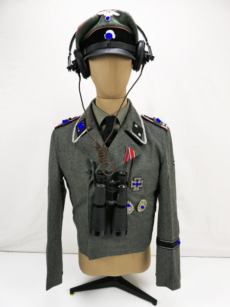 Waffen SS assault gun jacket OSchaFü uniform ensemble field blouse assault gun LAH Leibstandarte