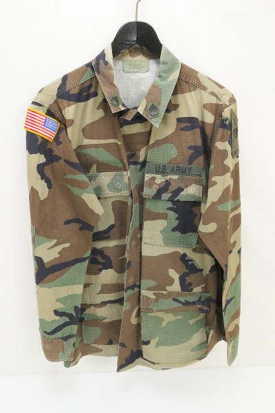 US Army Field Shirt Coat Hot Weather Camouflage Woodland - Rip Stop - Medium Long