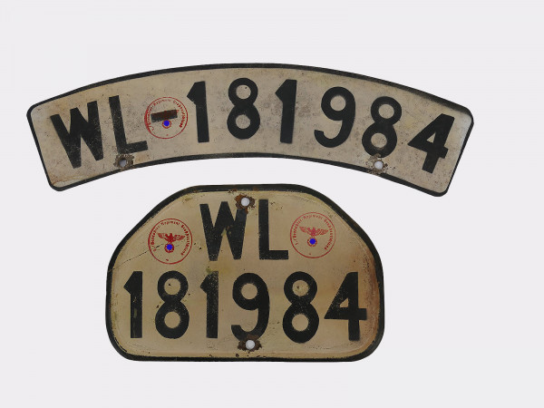 Luftwaffe set motorcycle team license plate license plate Wehrmacht team BMW Zündapp