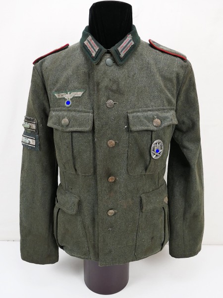 Wehrmacht M36 field blouse artillery uniform effected modified from museum liquidation