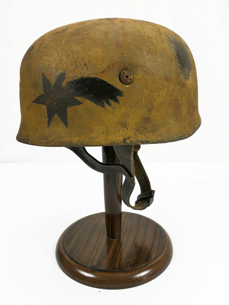 Camouflage paratrooper helmet KRETA / MERKUR steel helmet M38 Luftwaffe paratrooper