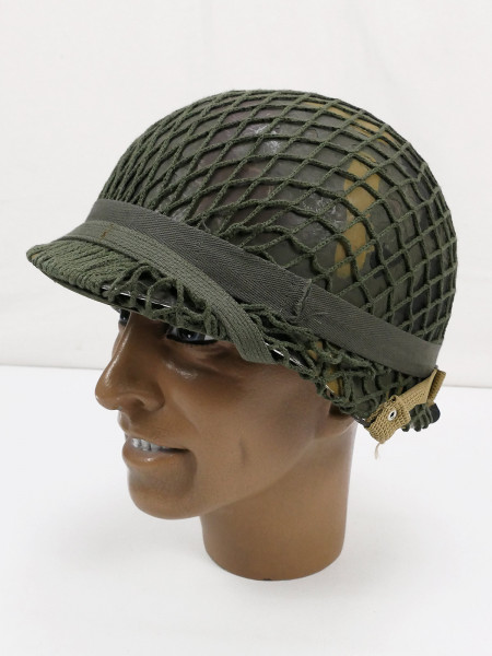 #4 M1 Camouflage steel helmet Helmet with liner chin strap and helmet net Vietnam Indochina