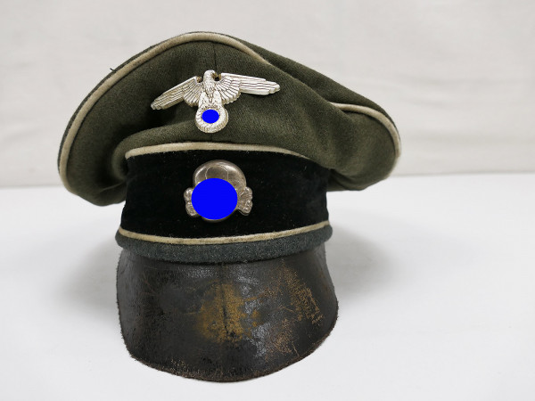 Waffen SS VT peaked cap Crusher Cap size 59 with metal effects Unique