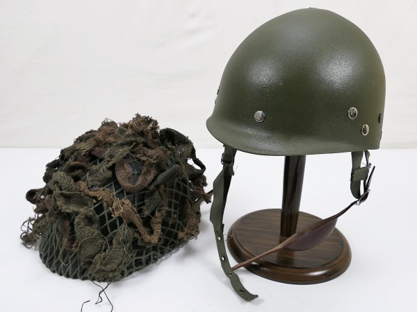 US ARMY WW2 M1 steel helmet with paratrooper liner helmet net camouflage material paratrooper helmet