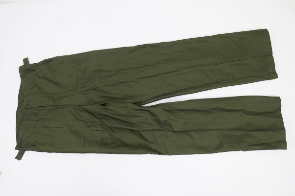 US ARMY Vietnam Trousers OG 107 Vietnam Pants Sateen Green - Small Long