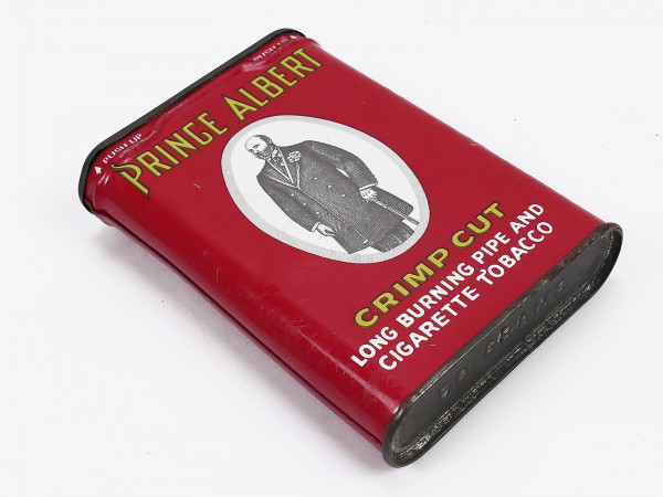 #B Tin can for 50g pack of tobacco Prince Albert Crimp Cut pipes and cigarettes tobacco smoking goods GI