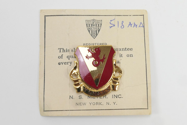 US WW2 Military Unit Crests Unit Insignia 518th AAA Anti Aircraft Pin Medal Badge Badge