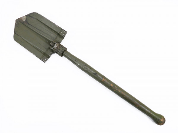 Original Wehrmacht WW2 folding spade with manufacturer ago -painted over-