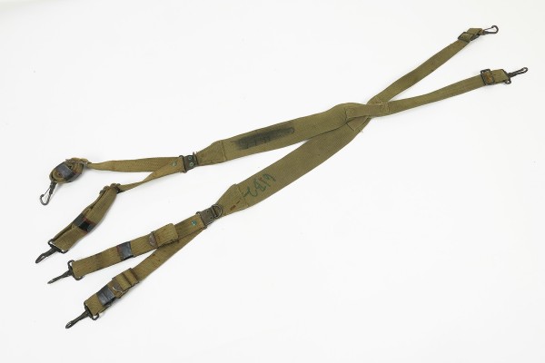 #1 ORIGINAL US ARMY WW2 Suspenders belt carrying aid khaki