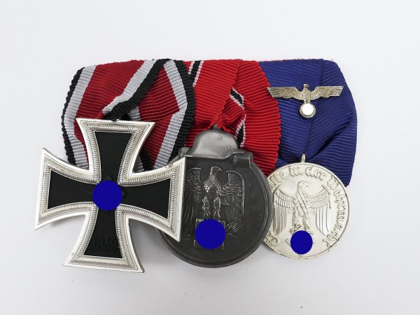 Wehrmacht WK2 3er Ordensspange EK2 1939 , Winter Battle , Service Award 4 years