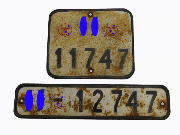 #H/ Waffen SS set license plate KFZ license plate Kübelwagen VW82 Schwimmwagen VW166