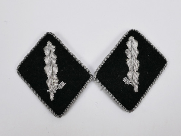 Single pair - General / Waffen SS collar mirror / Standartenführer thin version