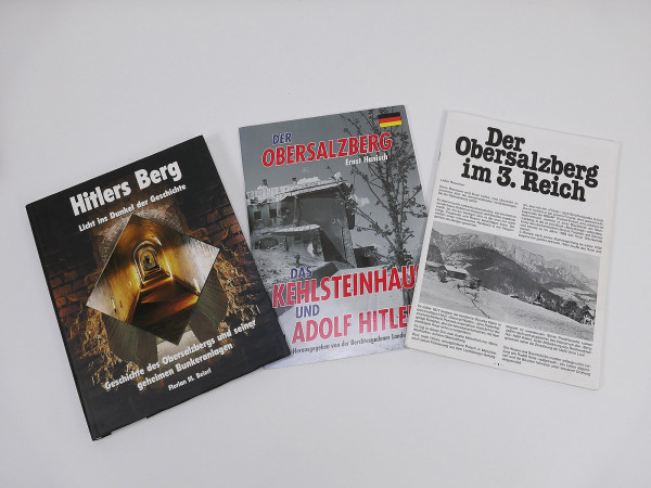 3x Book / Brochure - Obersalzberg Hitler's mountain Eagle's Nest Bunker facilities