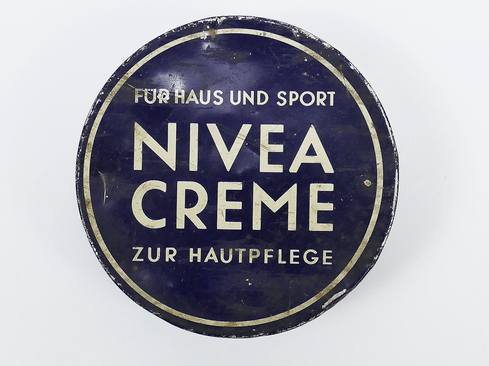 Antique tin can Nivea Creme No.363 RM -.90 tin 30s | Lomax Militaria