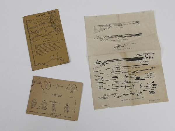 3x US Army Sheet Pocket Card Mine Card GTA 5-27 Arm & Hand Signals Rifle cal .30 M1 Garand