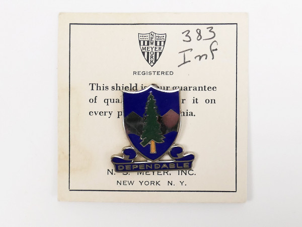 US WW2 Military Unit Crests Insignia 383rd INFANTRY REGIMENT Pin Medal Badge Badge
