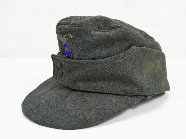 Waffen SS M43 field cap Italian wool cloth / trapeze effects size 60 simplified Dachau production