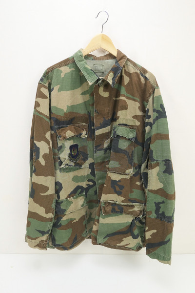 US Army Field Shirt Coat Woodland Camouflage Combat Large Long US Air Force in Europe