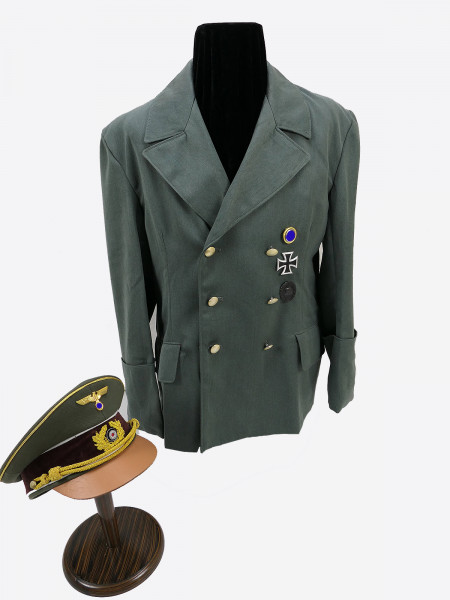 Uniform ensemble Reichskanzler Führer A.H. jacket and gabardine peaked cap