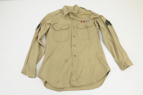 US Army Shirt Vietnam Field Shirt Khakie - Medium 15½ x 33