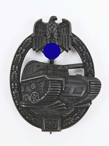 Armored combat badge JFS with mission number 25 older museum piece with beautiful patina