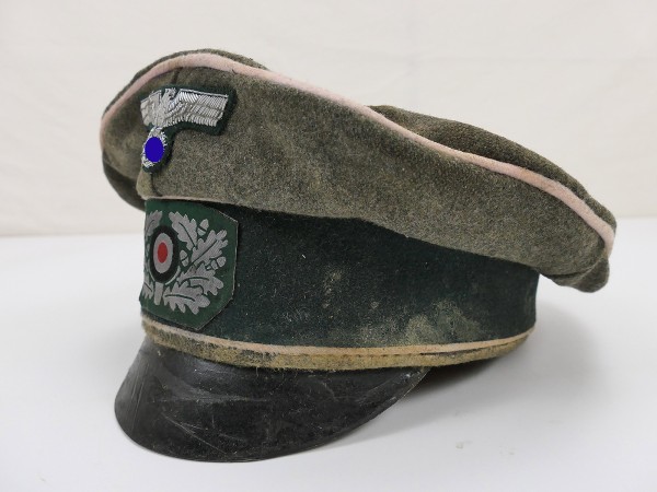 Wehrmacht visor cap officer tank crusher cap assault gun size 59 from museum liquidation