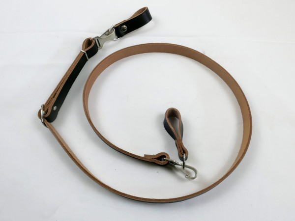 Leather waist belt black uniform with belt loops LEDERRIEMEN Elite