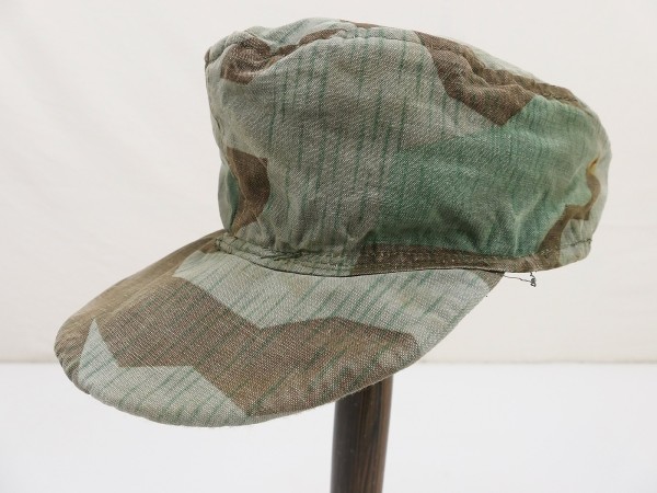 Wehrmacht front production splinter camouflage field cap Gr.59/60 camouflage cap from museum