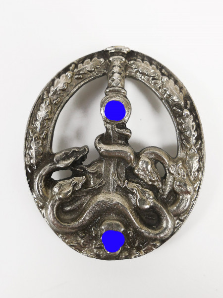 Wehrmacht gang fight badge NS level bronze partisans half hollow