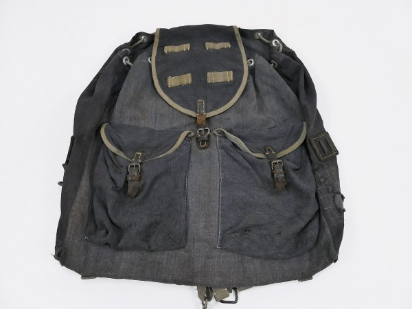Original Luftwaffe backpack blue gray with web fabric shoulder straps Graz 1942