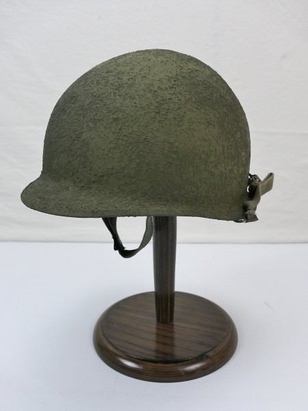 US ARMY TYPE WW2 M1 steel helmet rough camouflage with straps and liner #Z1