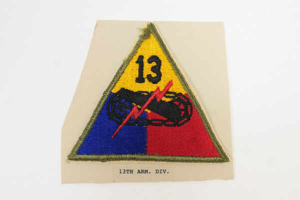 US ARMY WW2 Patch Sleeve Badge 13th Armored Division Panzer Division 1941-1947